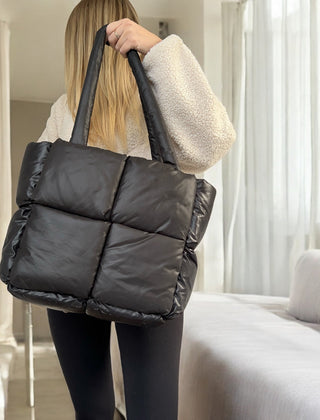 Elia | Women's Large Quilted Puffer Tote Bag