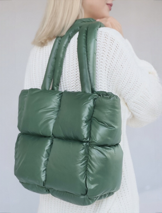 Elia | Women's Large Quilted Puffer Tote Bag