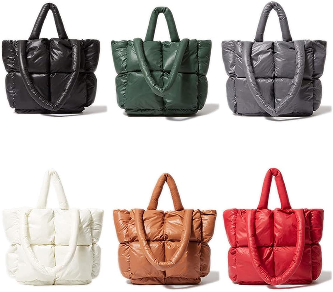 Elia | Women's Large Quilted Puffer Tote Bag