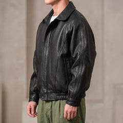 Emma | Leather Suede With Fur Jacket Black