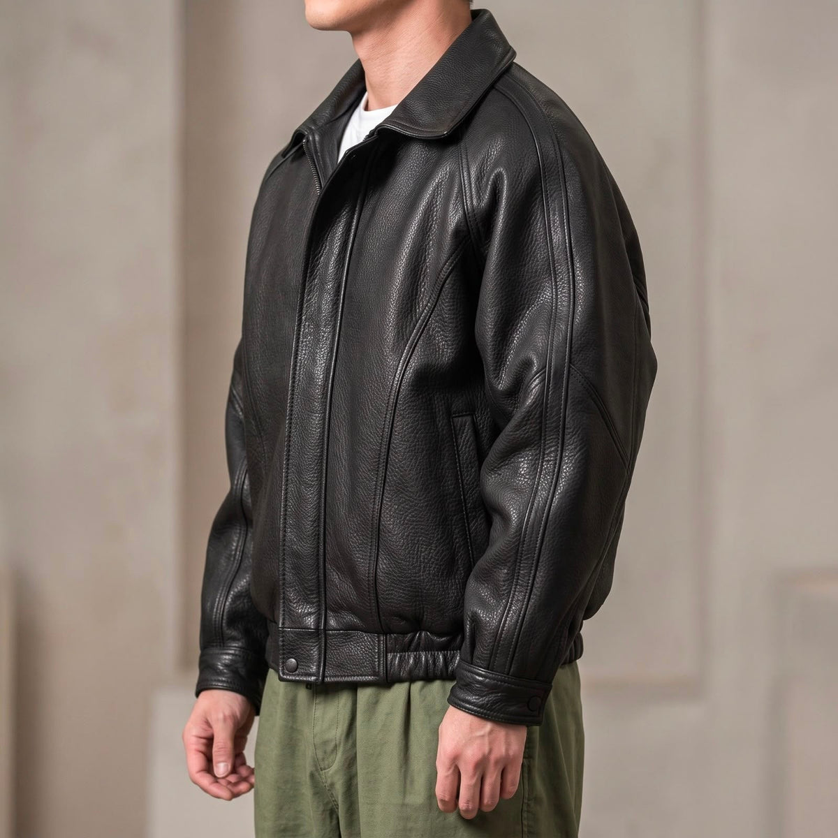 Emma | Leather Suede With Fur Jacket Black