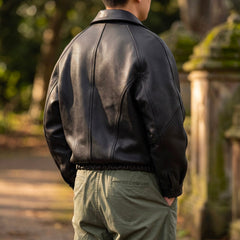 Emma | Leather Suede With Fur Jacket Black