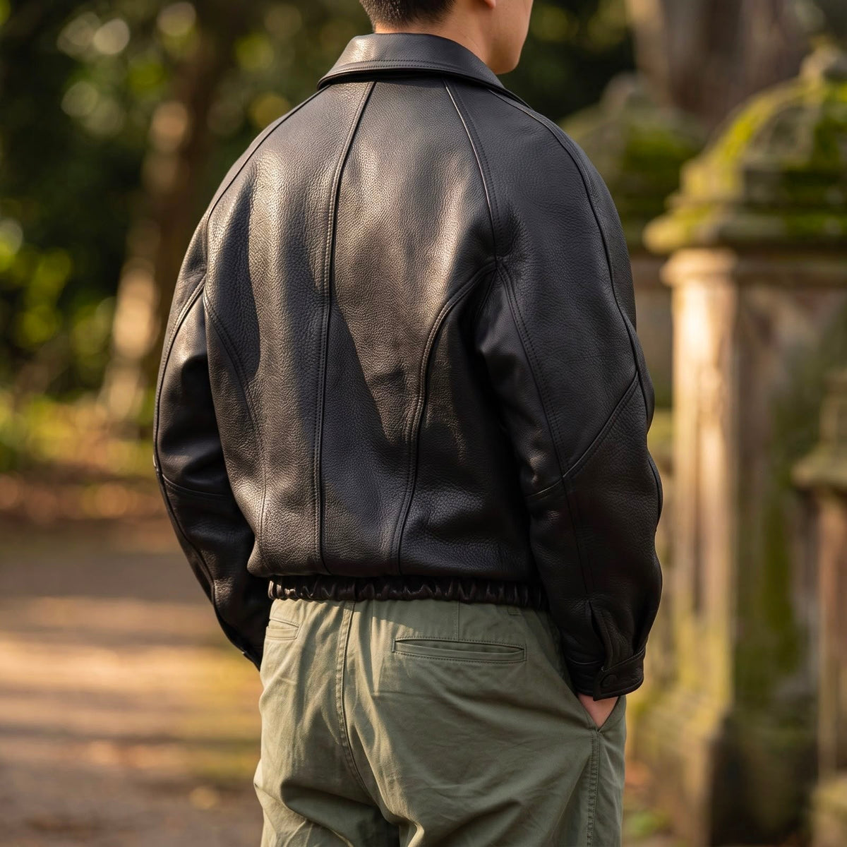 Emma | Leather Suede With Fur Jacket Black