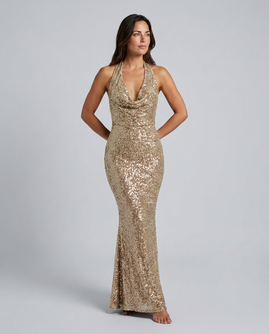 Emma | Maxi Winter Sequin Women Dress