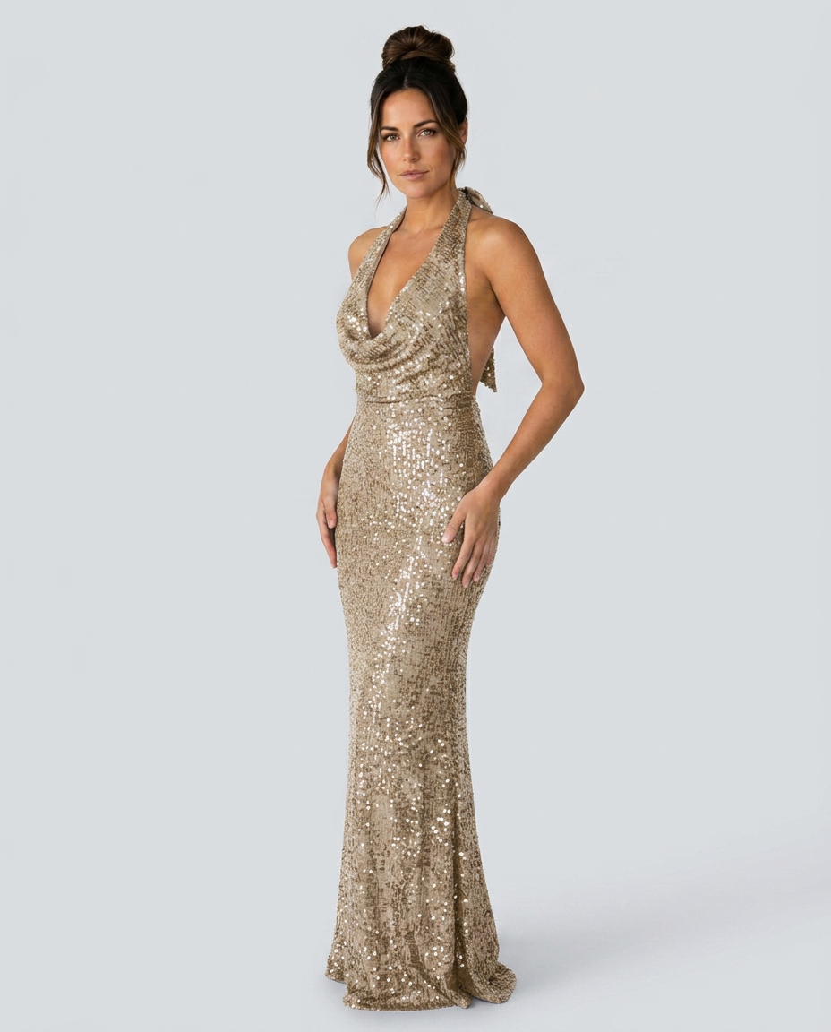 Emma | Maxi Winter Sequin Women Dress