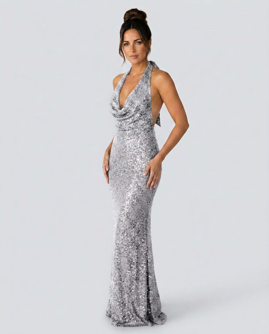Emma | Maxi Winter Sequin Women Dress