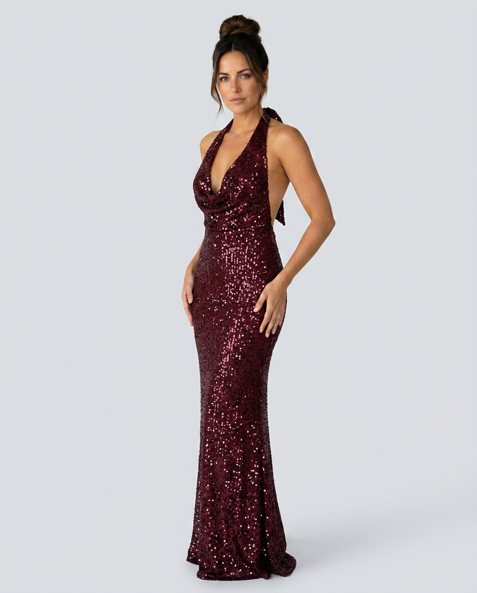 Emma | Maxi Winter Sequin Women Dress