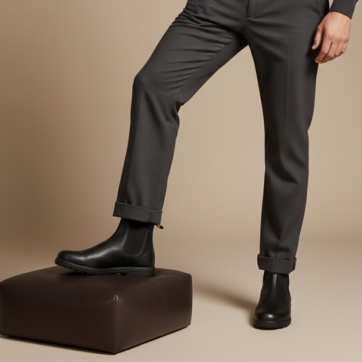 Ethan | Leather Winter Chelsea Men Boots