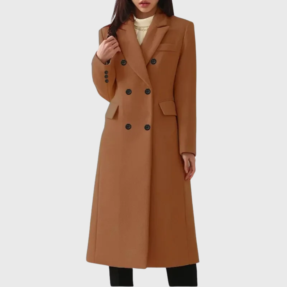 Mabel | Ladies Long Wool Blend Coat
