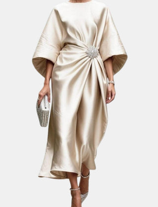 Ava | Sleeve Satin Long Elegant Dress
