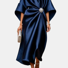 Ava | Sleeve Satin Long Elegant Dress
