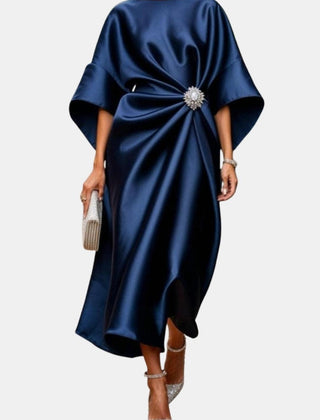 Ava | Sleeve Satin Long Elegant Dress