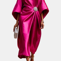 Ava | Sleeve Satin Long Elegant Dress