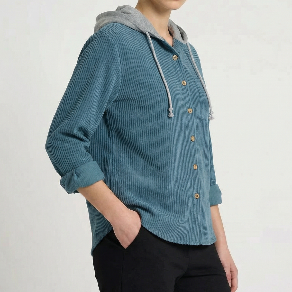 Men's Corduroy Hooded Jacket
