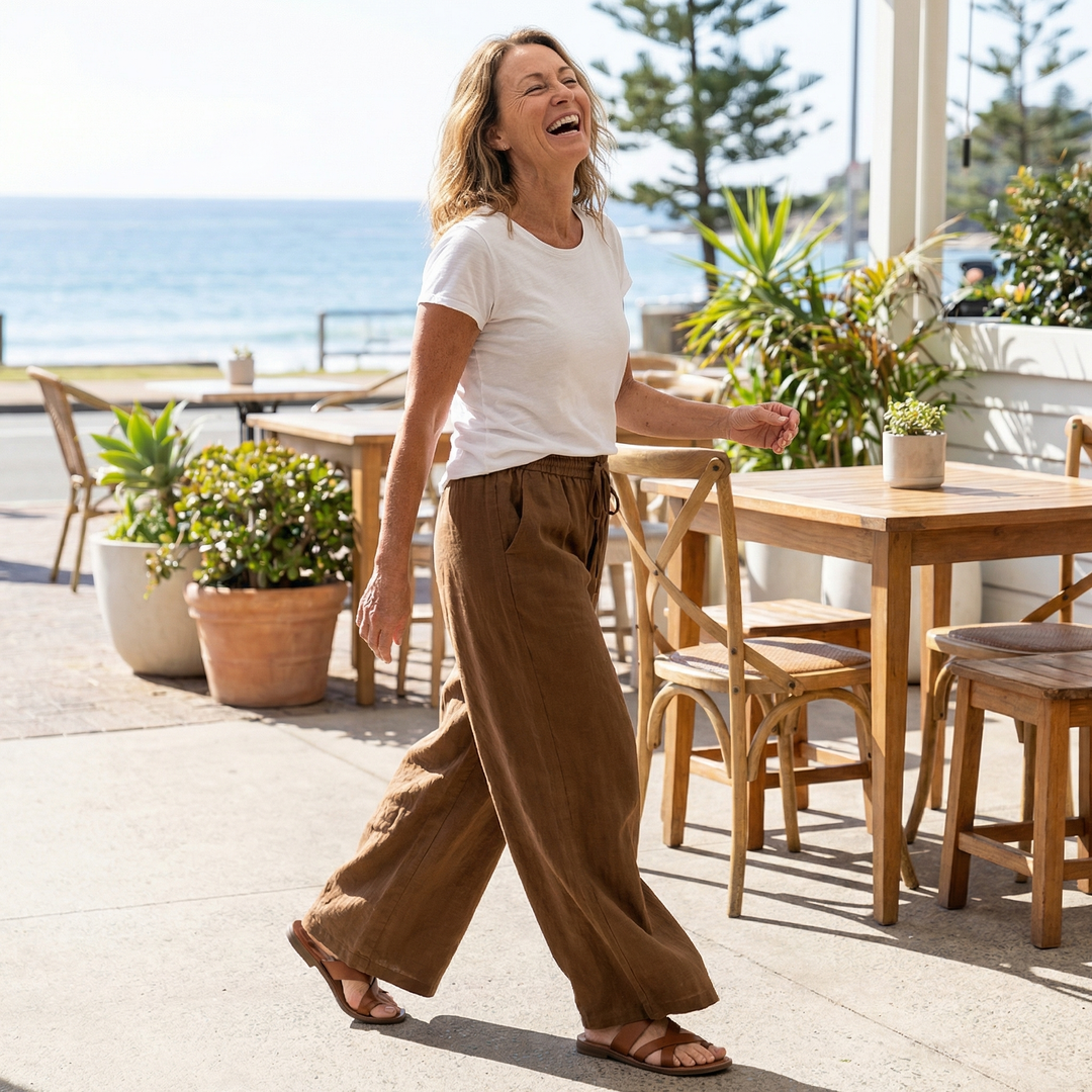 Arlena - LinenEase Wide-Leg Trousers