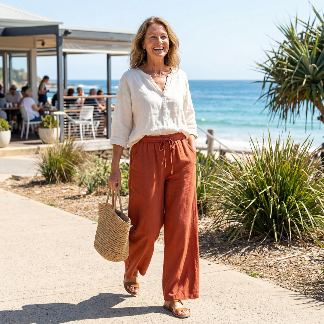 Arlena - LinenEase Wide-Leg Trousers