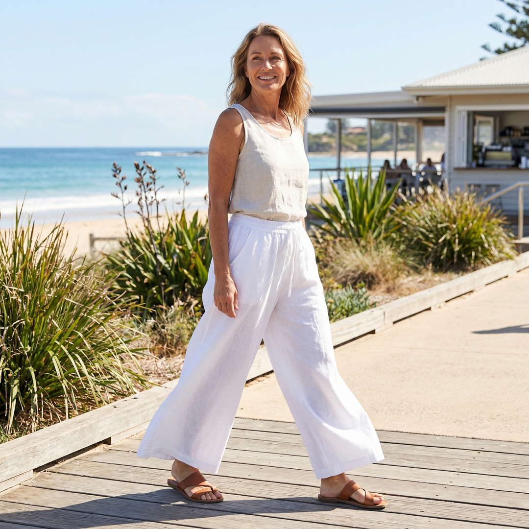 Arlena - LinenEase Wide-Leg Trousers