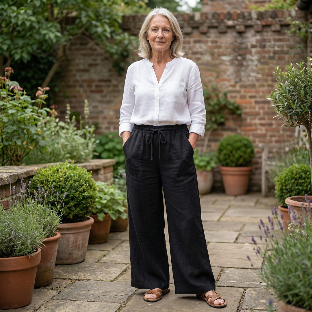 Arlena - LinenEase Wide-Leg Trousers