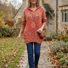 Saoirse Hooded Tunic Bohemian Print