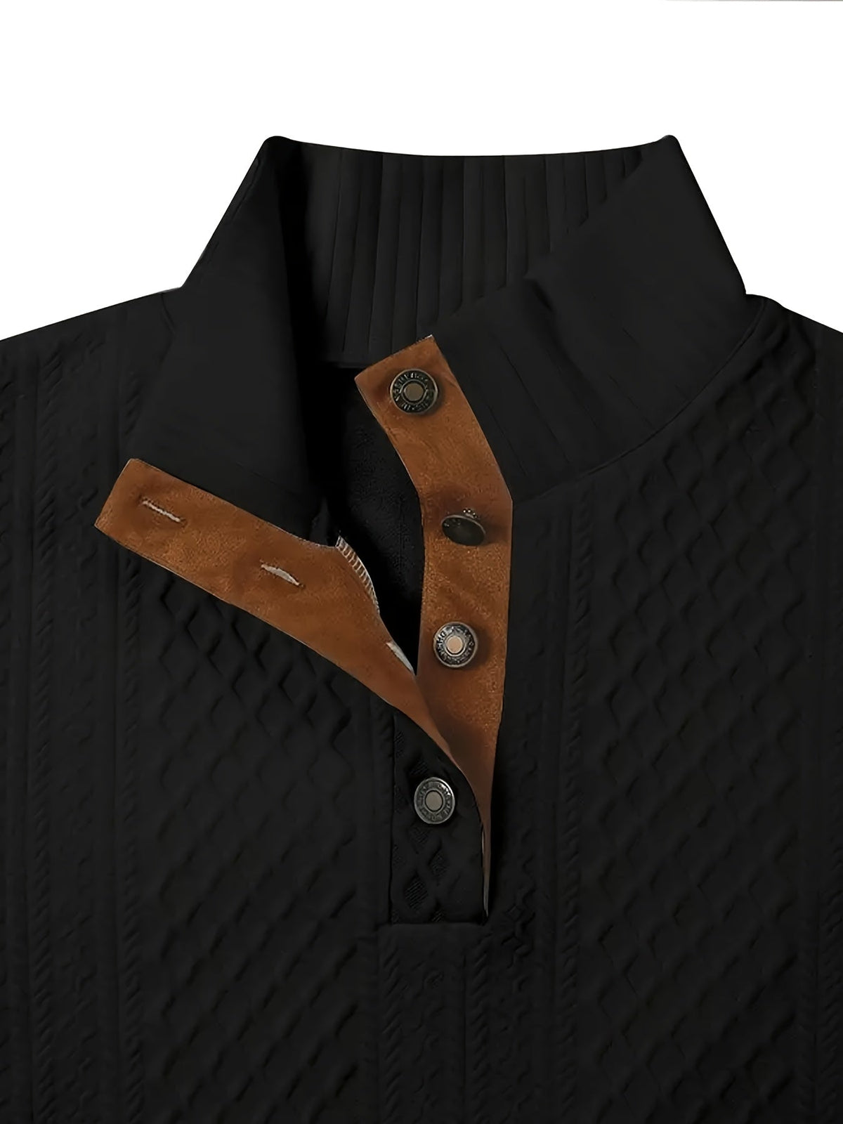 Jacob | Button Up Fur Collar Sweater