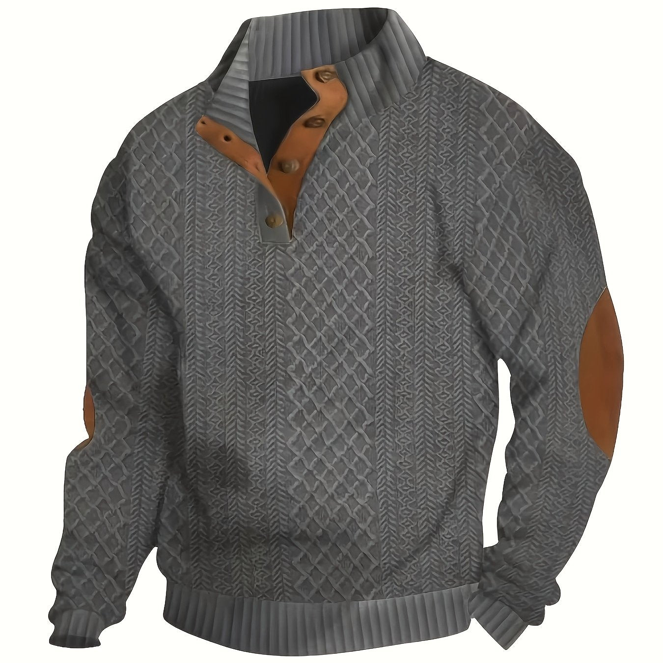 Jacob | Button Up Fur Collar Sweater