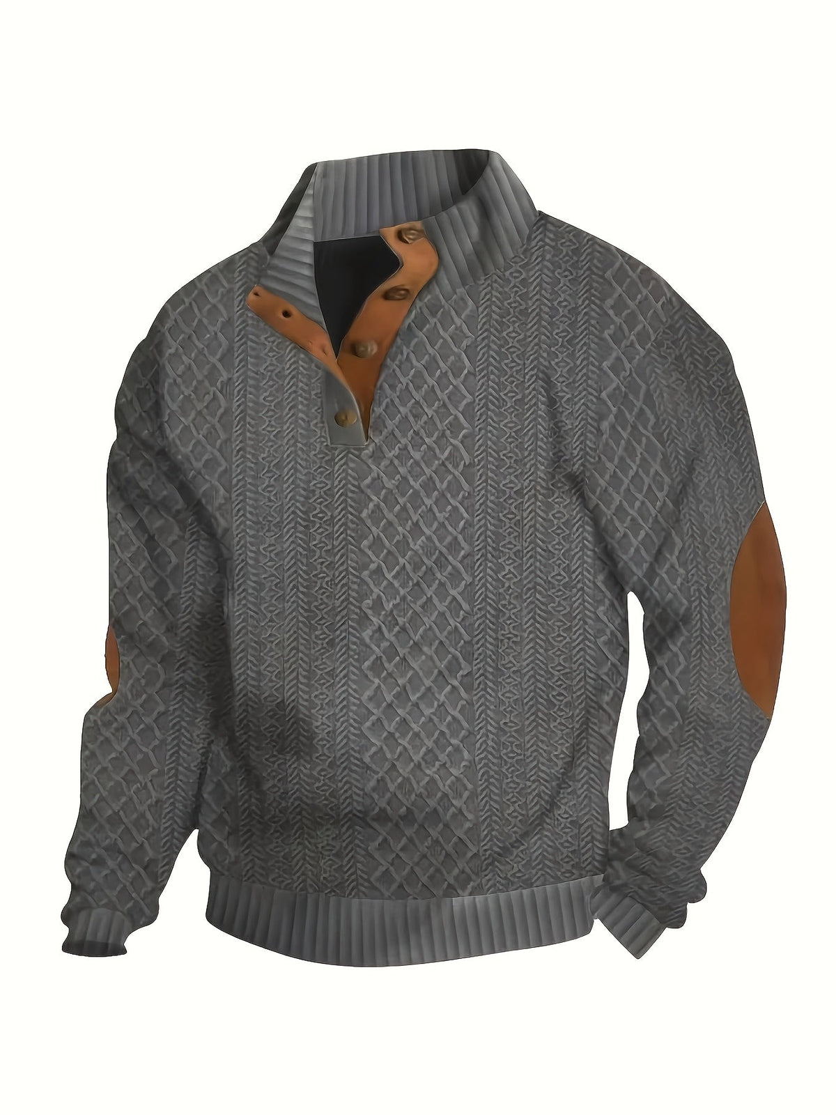 Jacob | Button Up Fur Collar Sweater