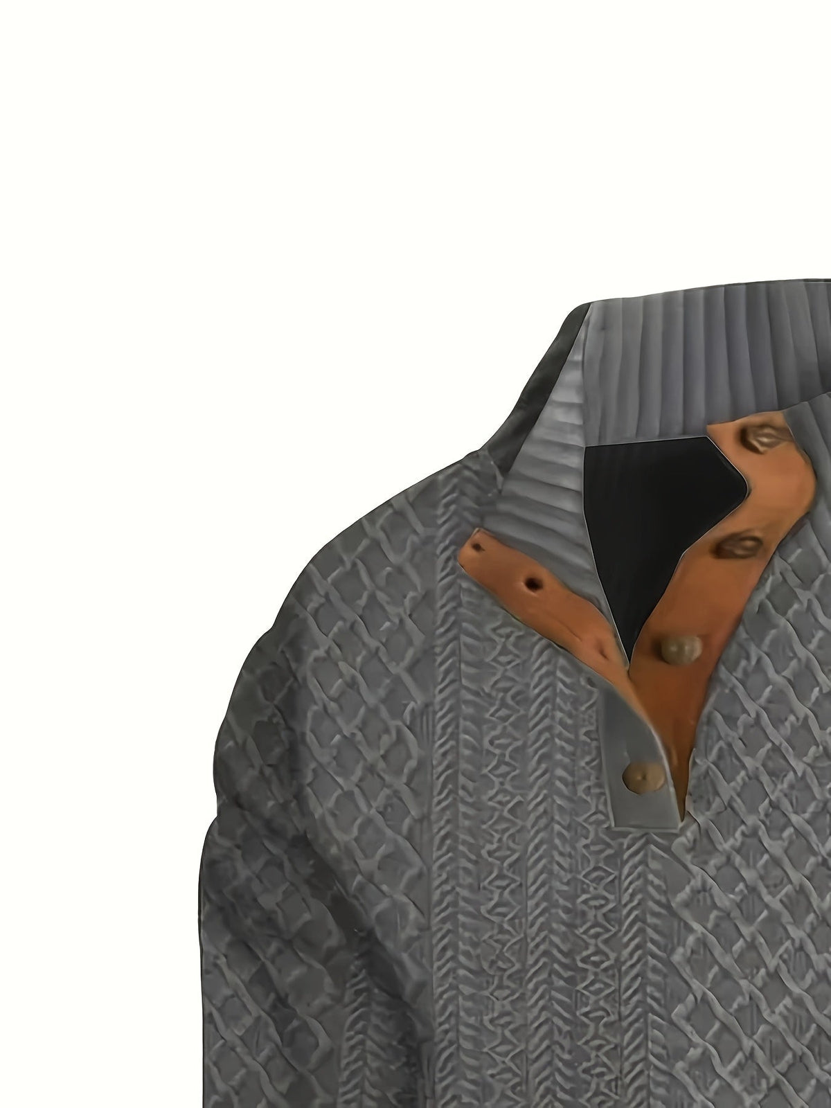 Jacob | Button Up Fur Collar Sweater