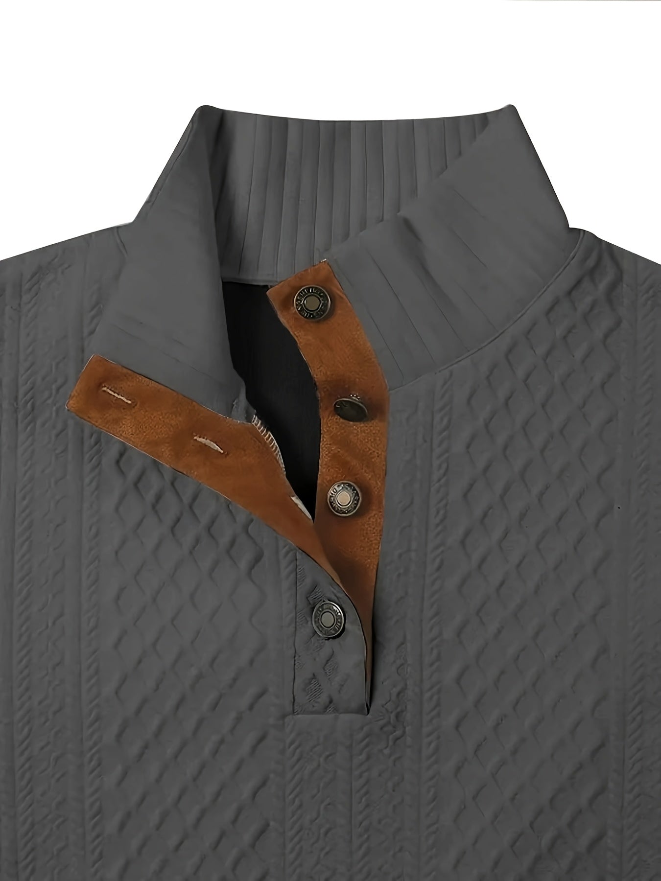 Jacob | Button Up Fur Collar Sweater