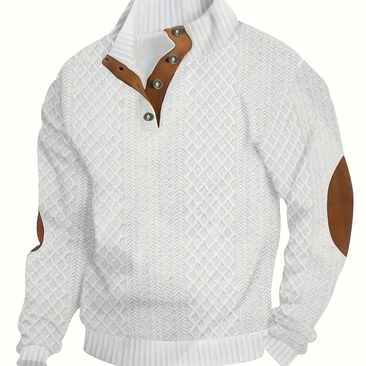 Jacob | Button Up Fur Collar Sweater