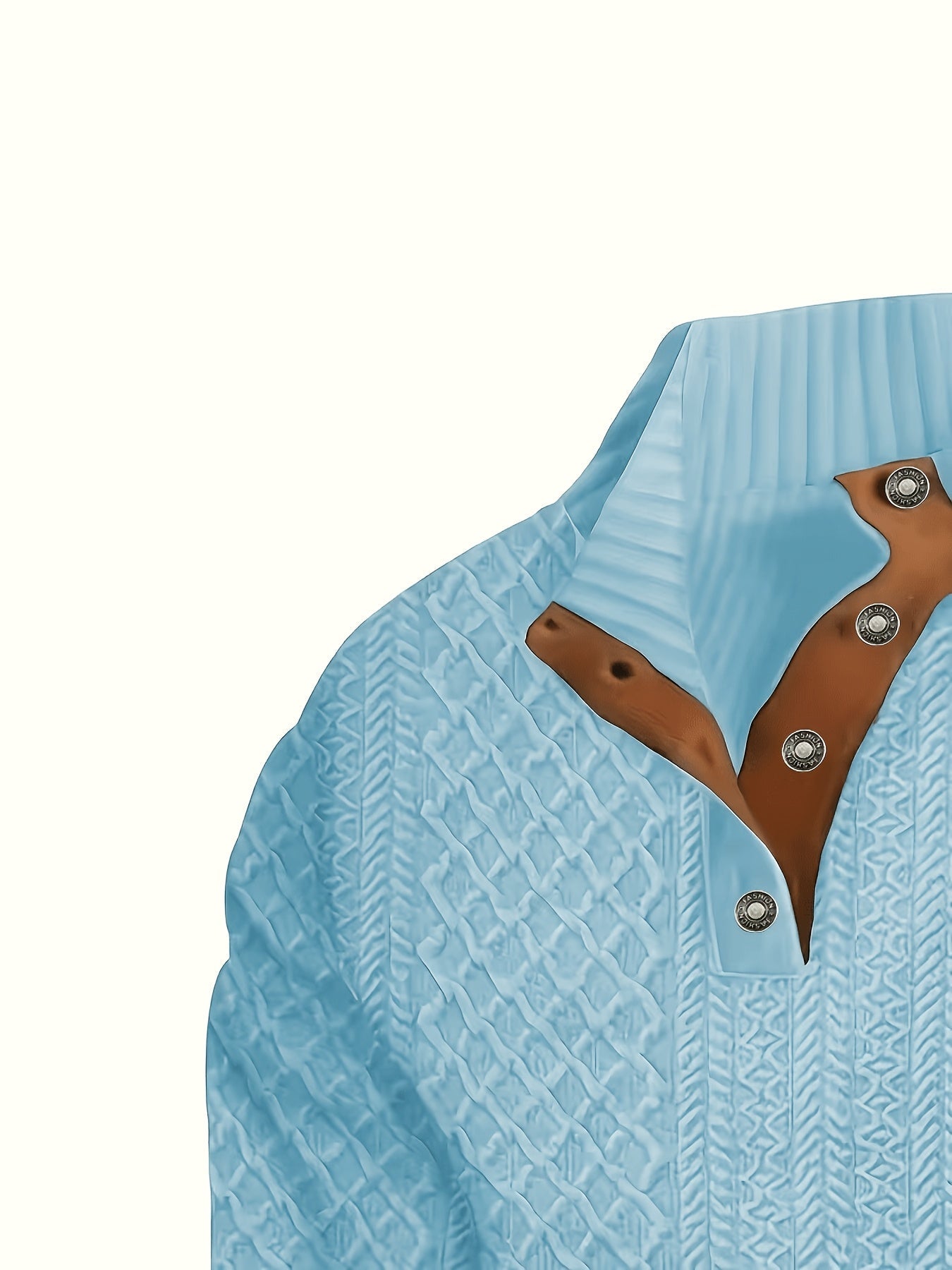 Jacob | Button Up Fur Collar Sweater