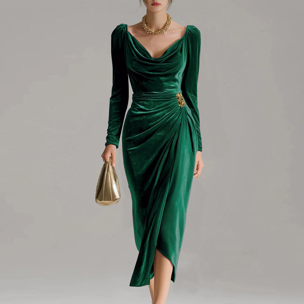 Willow | Soft Velvet Midi Dress