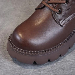 Junia | Women's Lined Lace Up Platform Ankle Boots