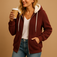 Liam | Zip Hooded Fleece Cardigan