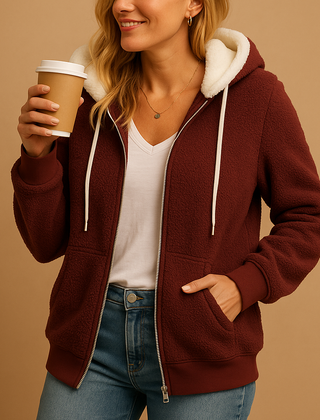 Liam | Zip Hooded Fleece Cardigan