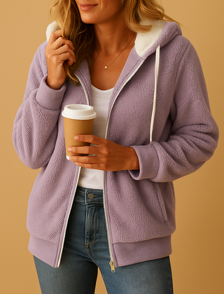 Liam | Zip Hooded Fleece Cardigan