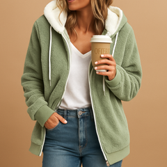 Liam | Zip Hooded Fleece Cardigan