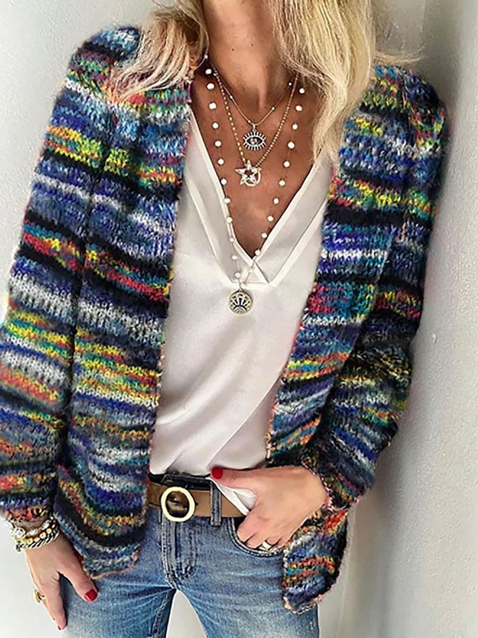 Marisol Cardigan Colourful Open Knit