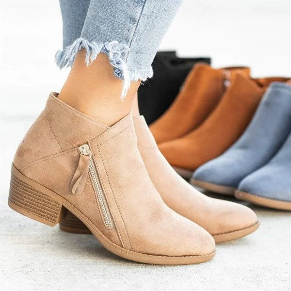 Odette Ankle Boots Leather Look
