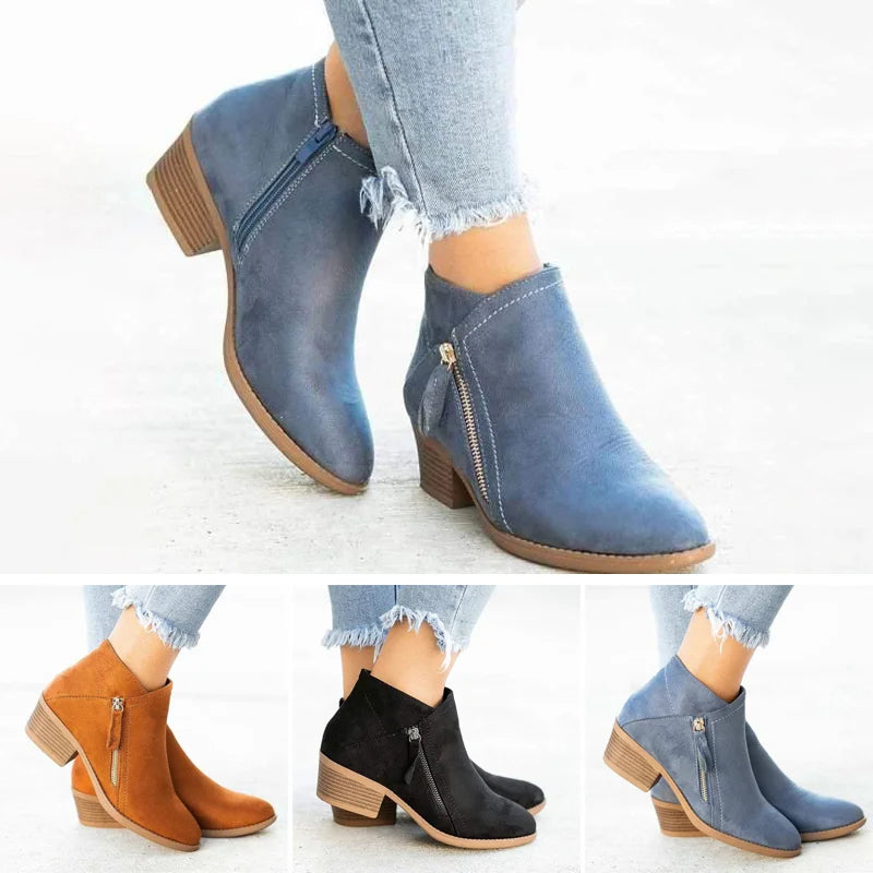 Odette Ankle Boots Leather Look