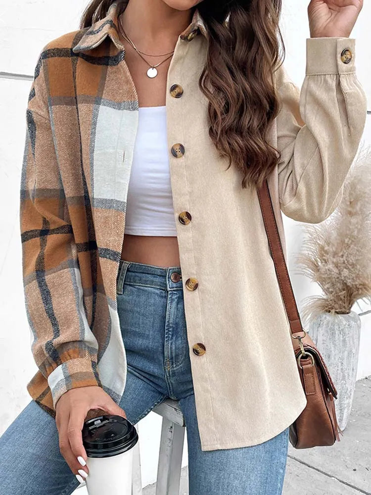 Halle Plaid Blouse Button Down