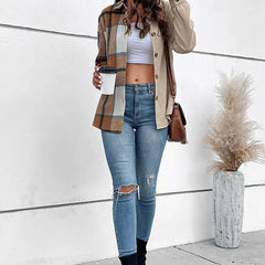 Halle Plaid Blouse Button Down
