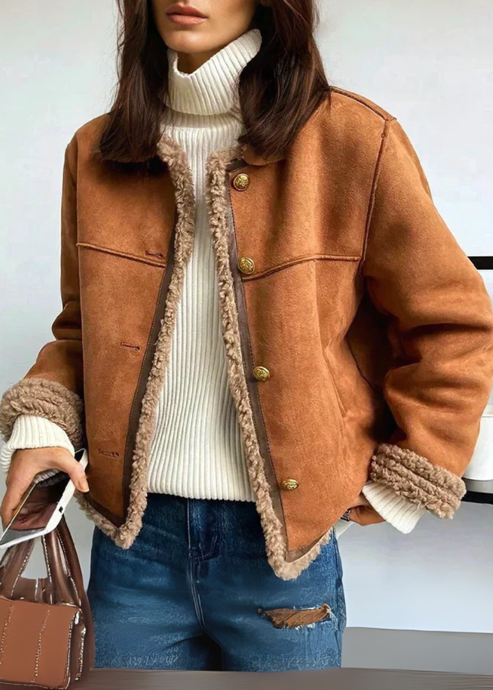 Neve | Faux Shearling Jacket for Women