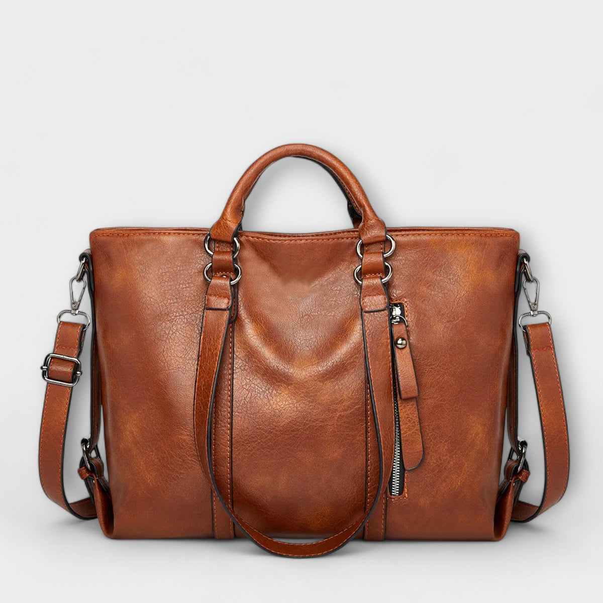 Harper | Structured Leather Tote Bag