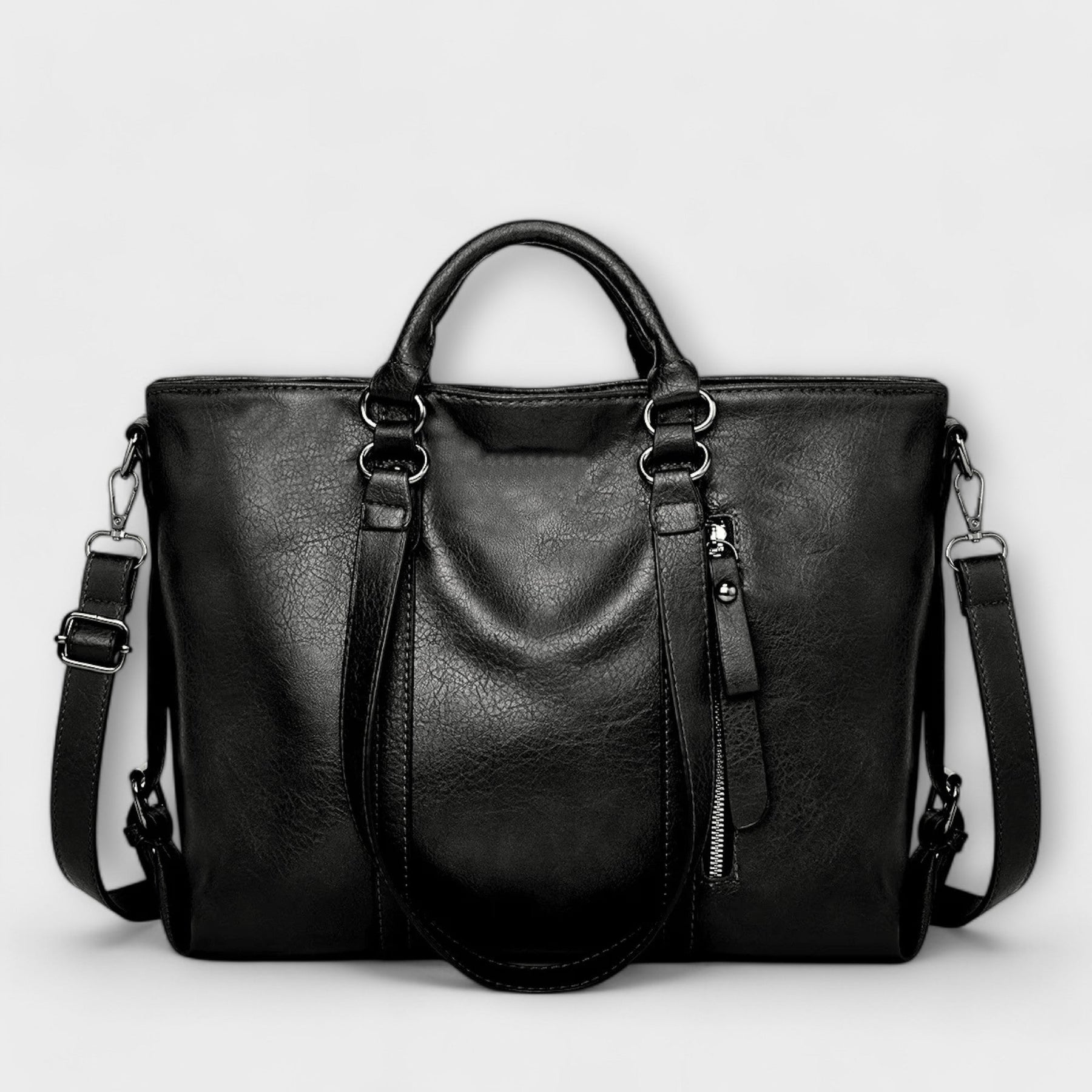 Harper | Structured Leather Tote Bag
