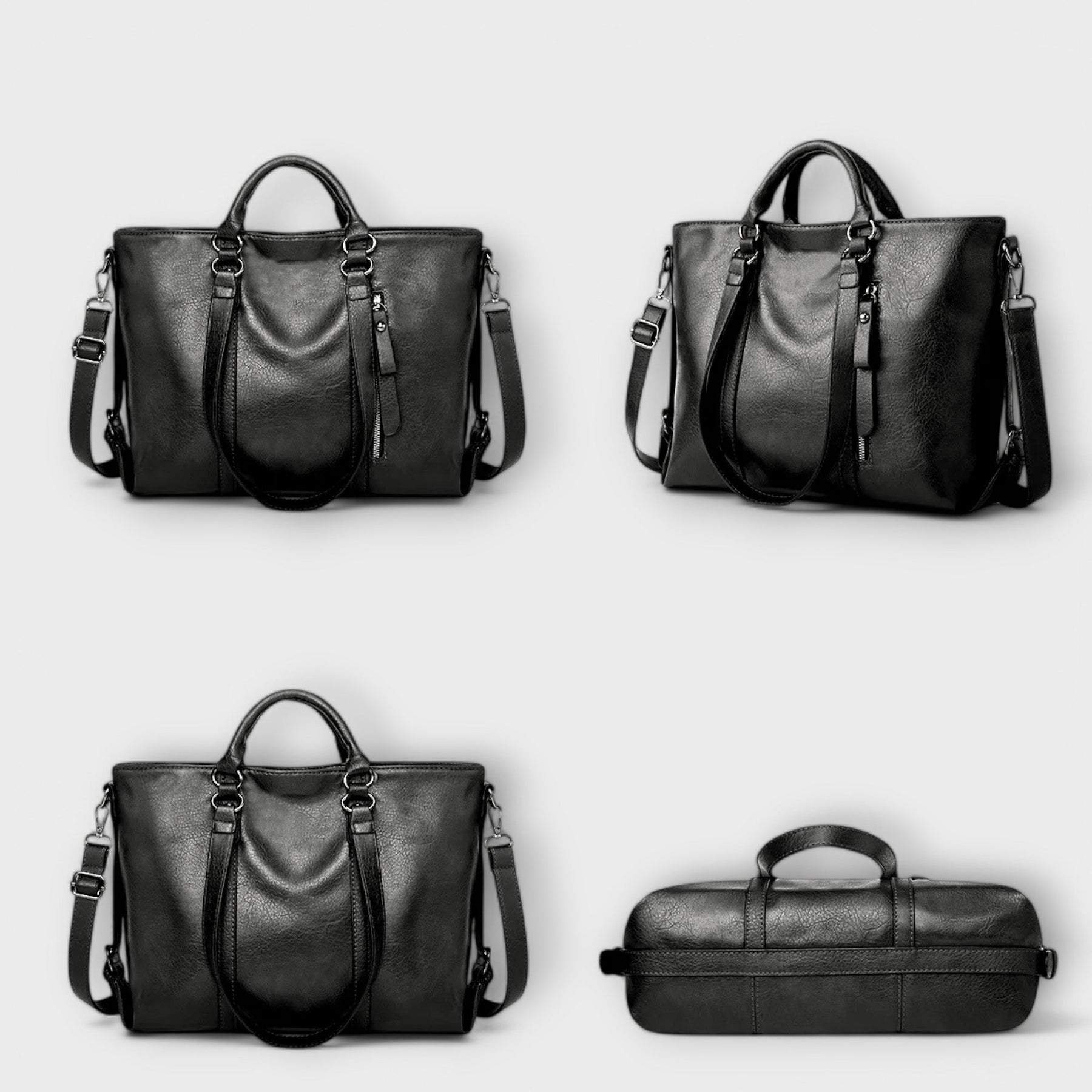 Harper | Structured Leather Tote Bag
