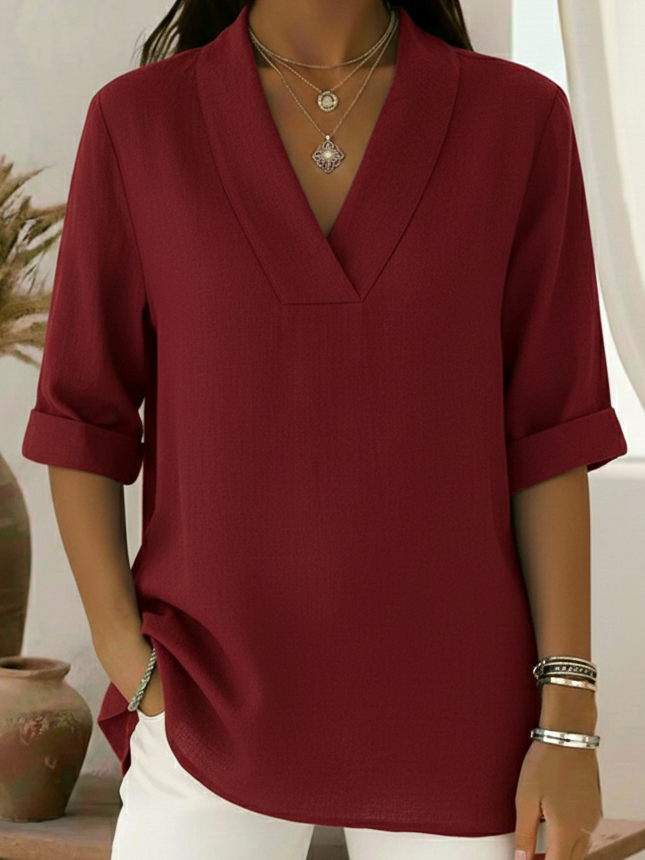 Cecily Linen Tunic Top Loose Fit