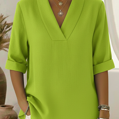 Cecily Linen Tunic Top Loose Fit