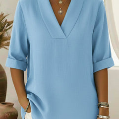 Cecily Linen Tunic Top Loose Fit