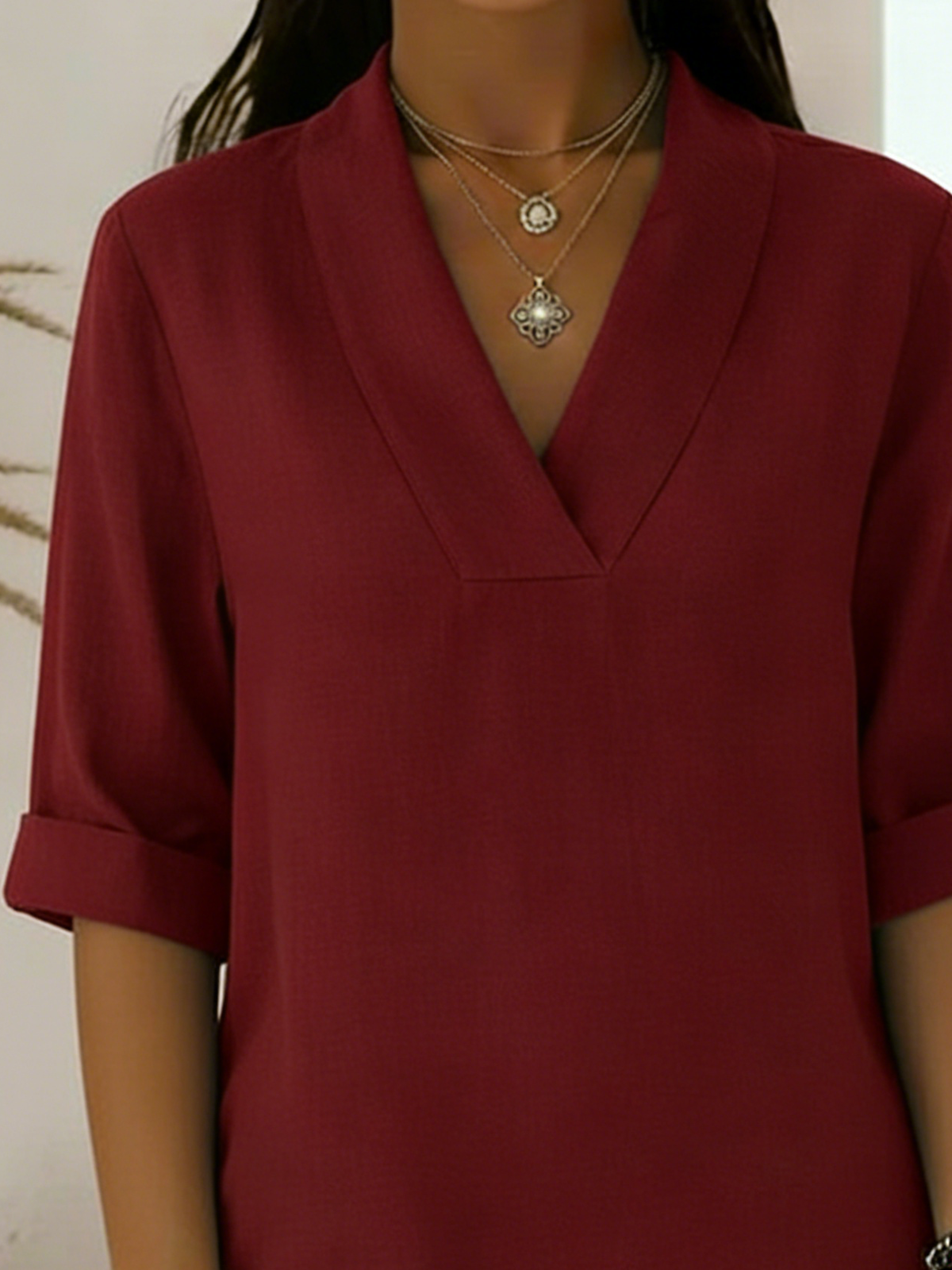 Cecily Linen Tunic Top Loose Fit