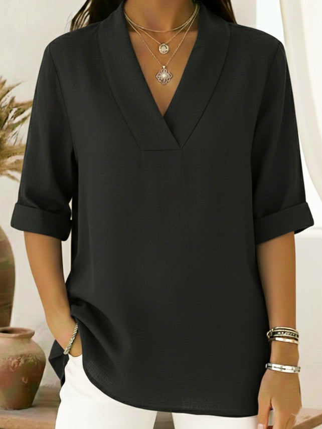 Cecily Linen Tunic Top Loose Fit